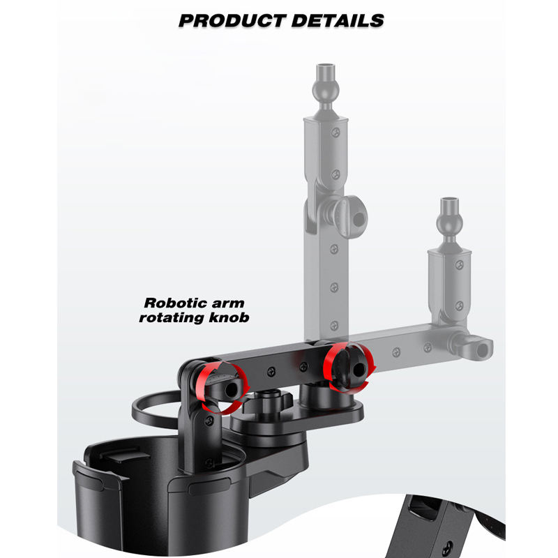 Car Multifunctio<i></i>nal Tray Cup Holder Black ABS - OEM Model 122609