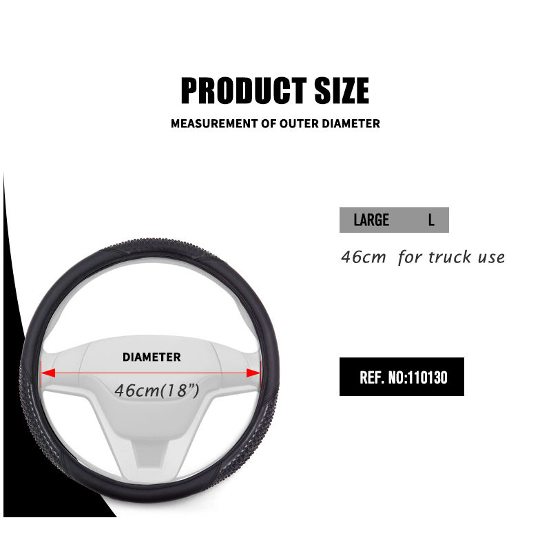 Large Size Truck Steering Wheel Cover - Caino Internatio<i></i>nal Inc - Universal Fit